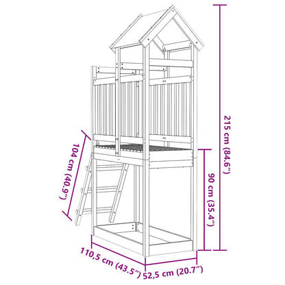 Speeltoren Bruin 52,5 X 110,5 X 215 Cm