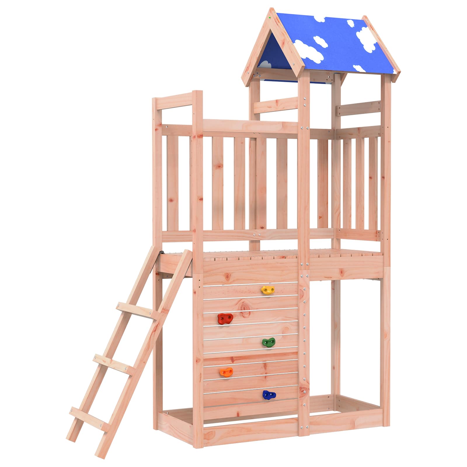 Speeltoren Bruin 110,5 X 52,5 X 215Cm Massief Douglas Hout
